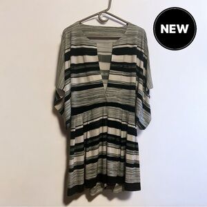 Norma Kamali Black and White Striped Romper